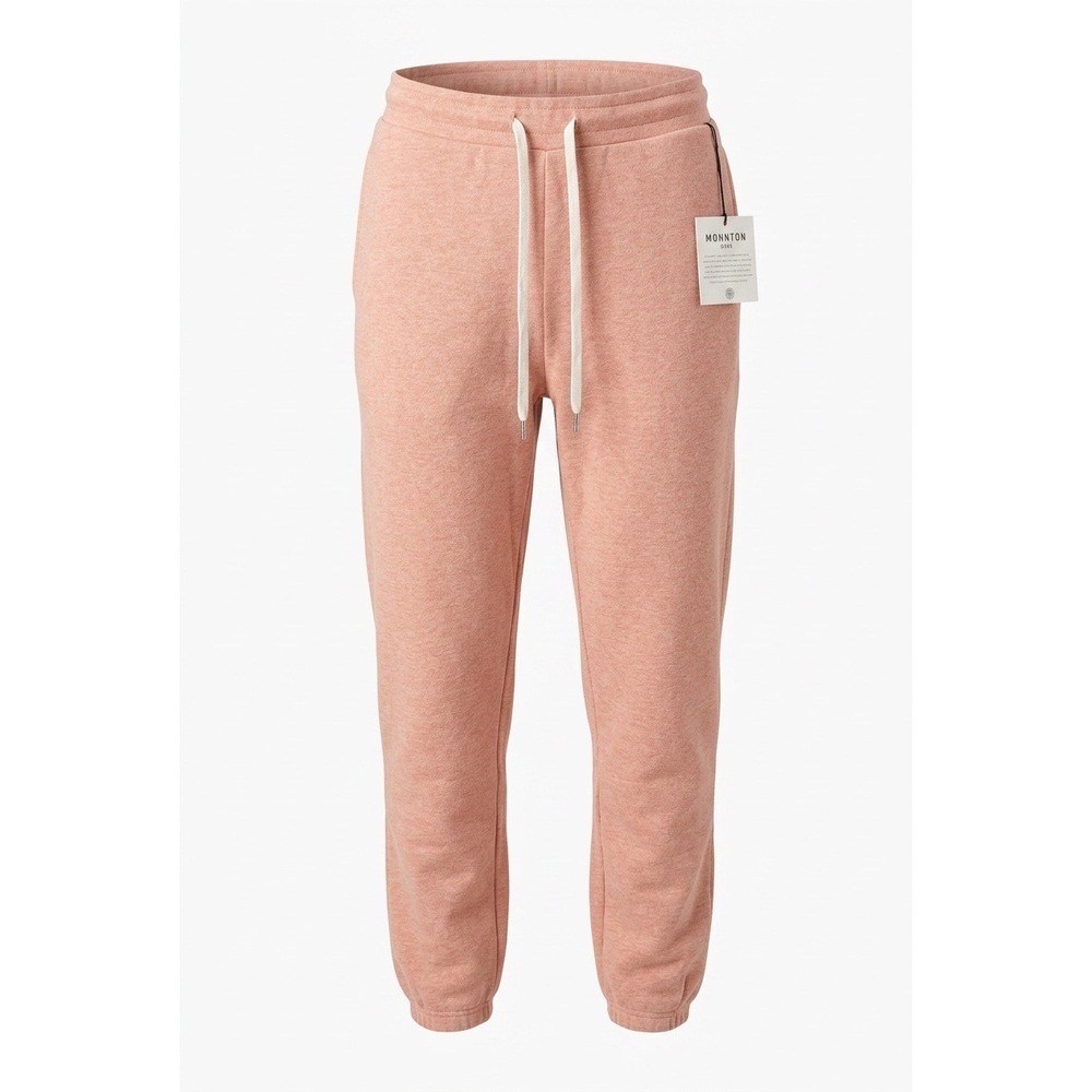 Mohnton Made Womens Peach Heather Recycled Cotton Jogger Sweatpants XS USA